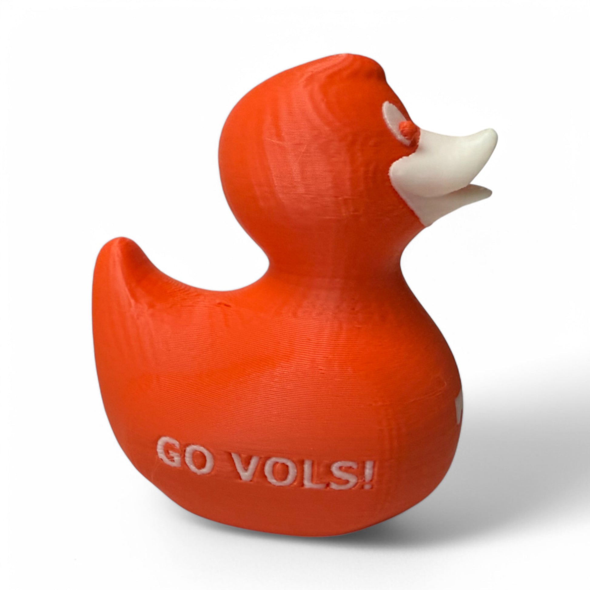 University of Tennessee Duck – 3D-Printed Duck in Official Orange & White Spirit 3D-Printed Duck - Jeep Accessory - Rubber Duck - Great for ducking