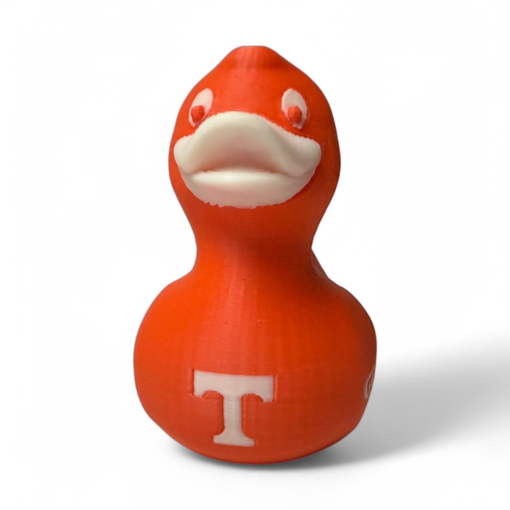 University of Tennessee Duck – 3D-Printed Duck in Official Orange & White Spirit 3D-Printed Duck - Jeep Accessory - Rubber Duck - Great for ducking