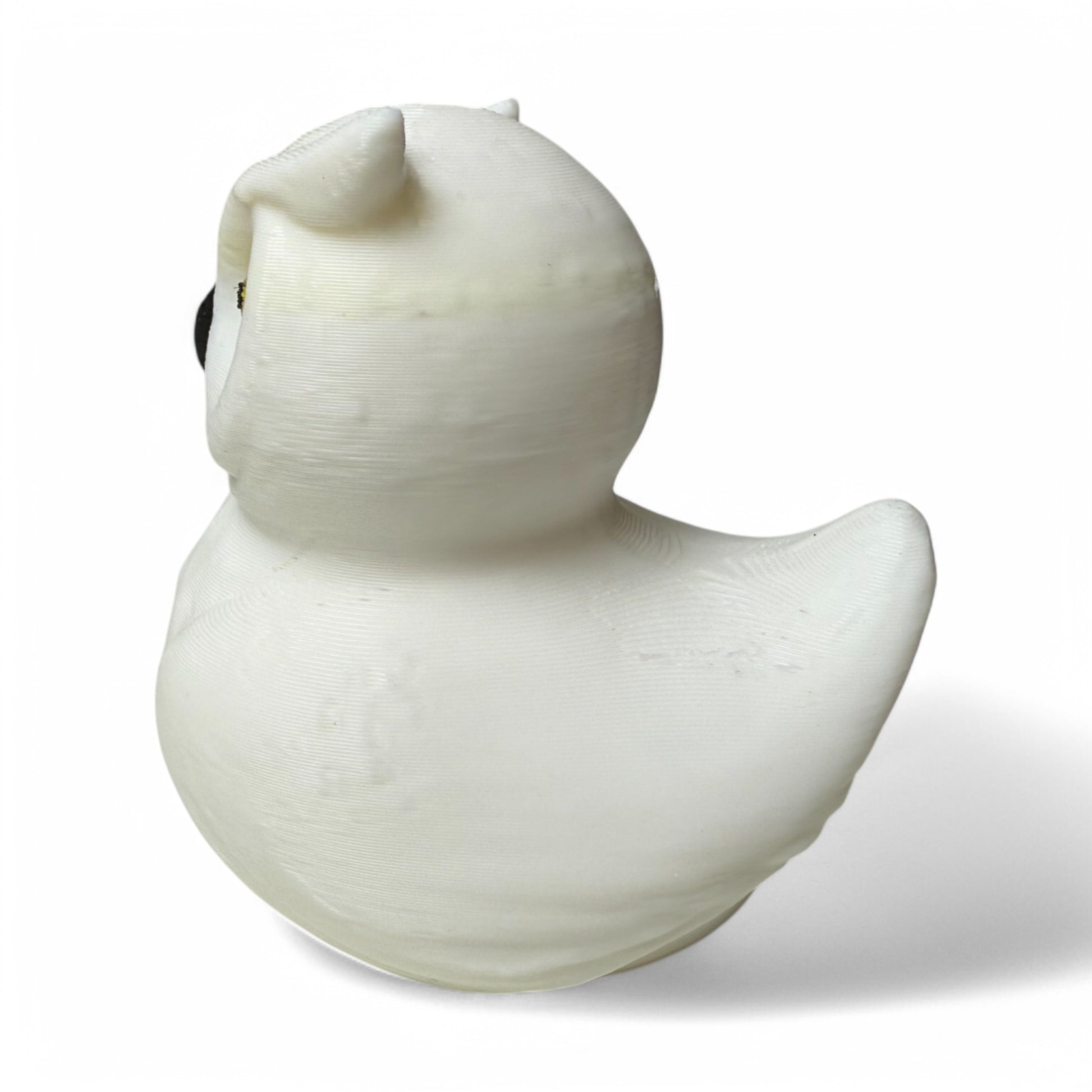 White Owl Duck – 3D-Printed Duck Collectible with Feathery Wisdom & Nocturnal Magic 3D-Printed Duck - Jeep Accessory - Rubber Duck - Great for ducking
