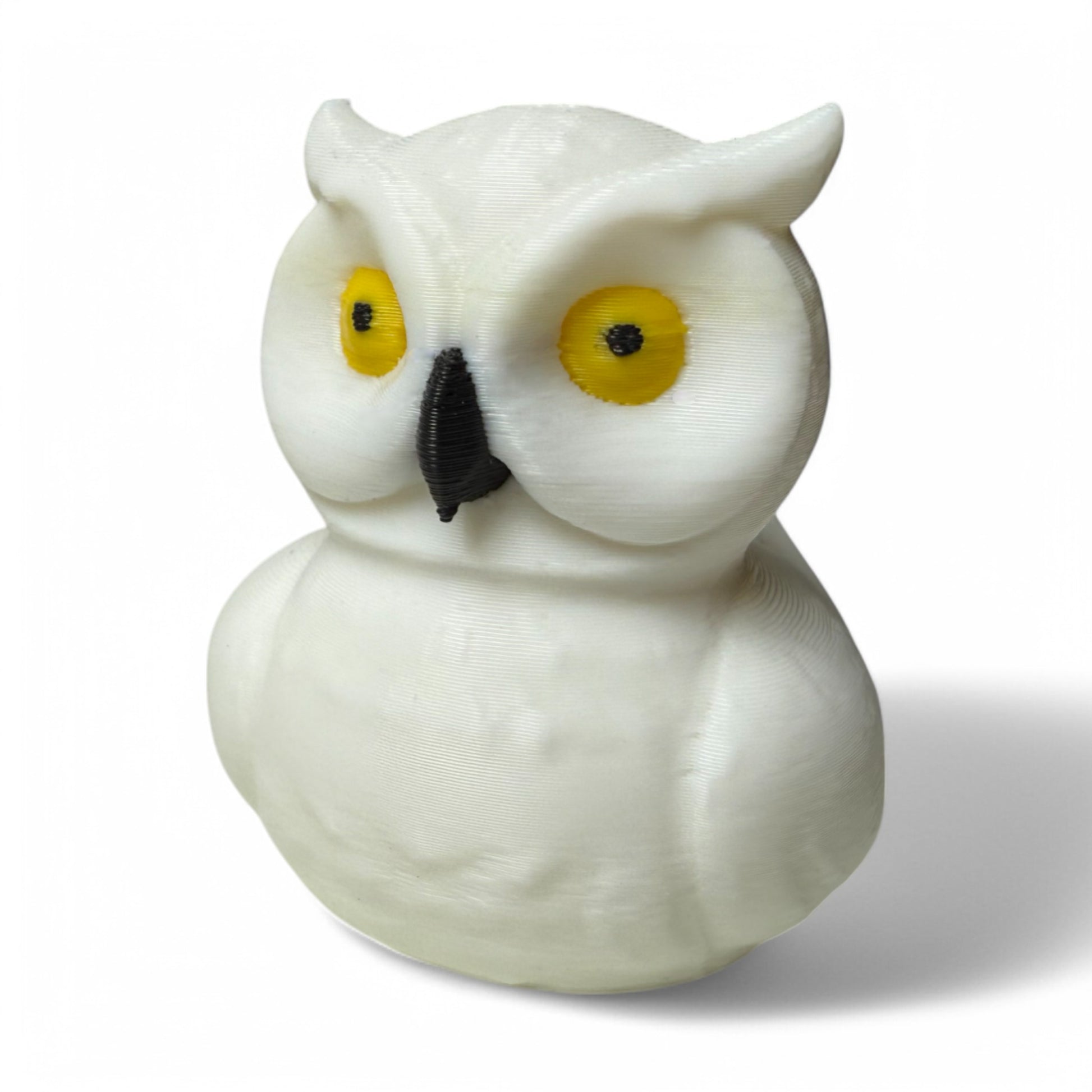 White Owl Duck – 3D-Printed Duck Collectible with Feathery Wisdom & Nocturnal Magic 3D-Printed Duck - Jeep Accessory - Rubber Duck - Great for ducking