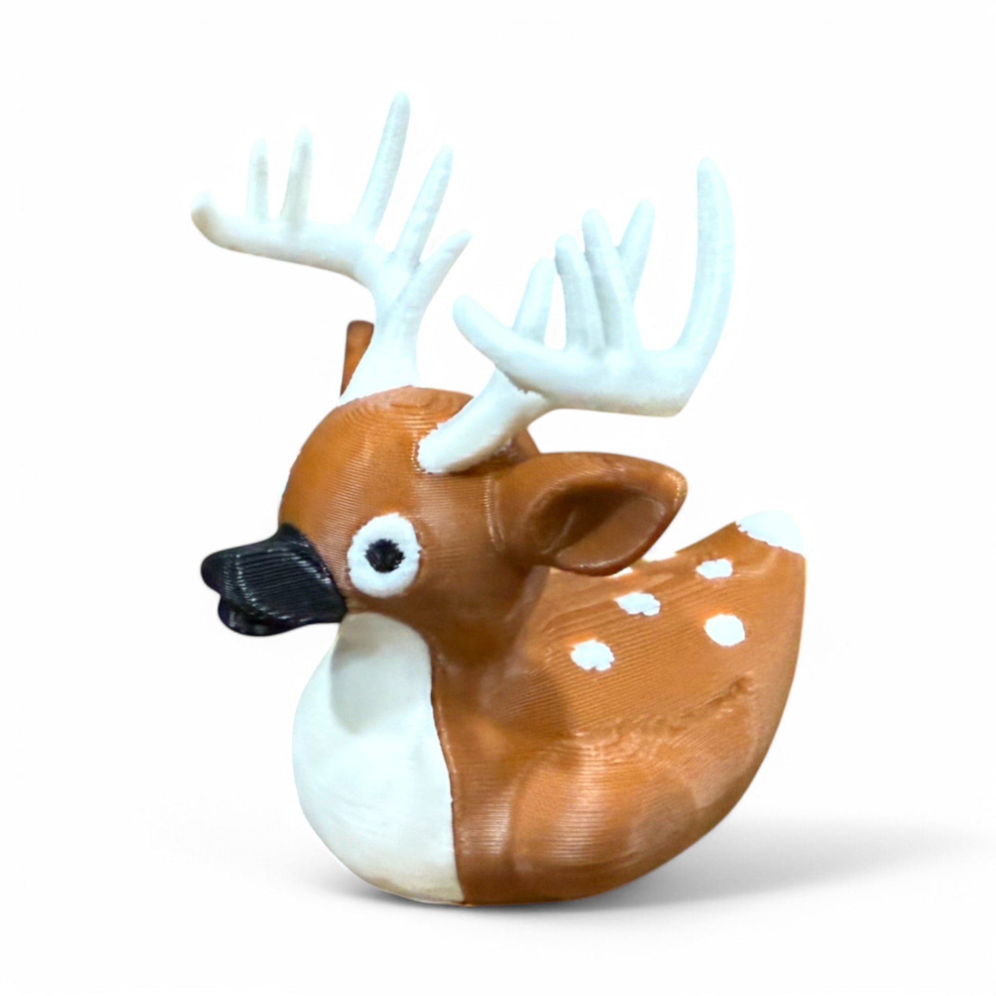 White Tailed Deer / Buck Duck 3D-Printed Duck - Jeep Accessory - Rubber Duck - Great for ducking
