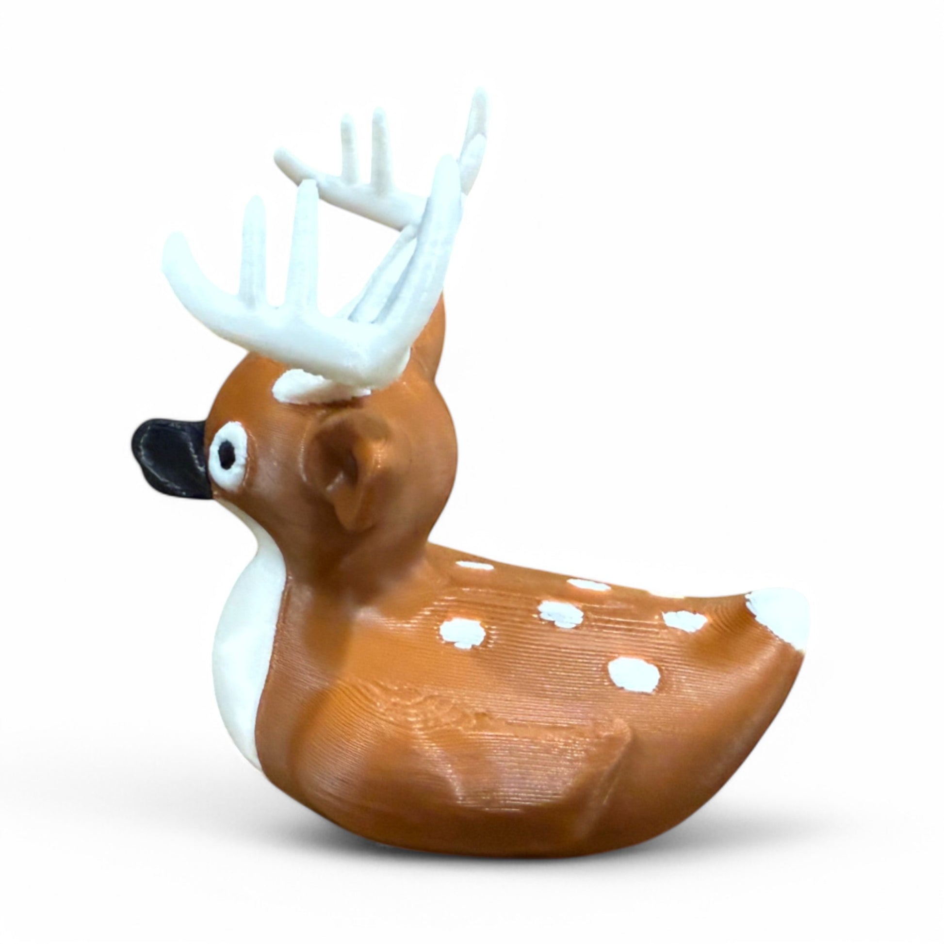 White Tailed Deer / Buck Duck 3D-Printed Duck - Jeep Accessory - Rubber Duck - Great for ducking