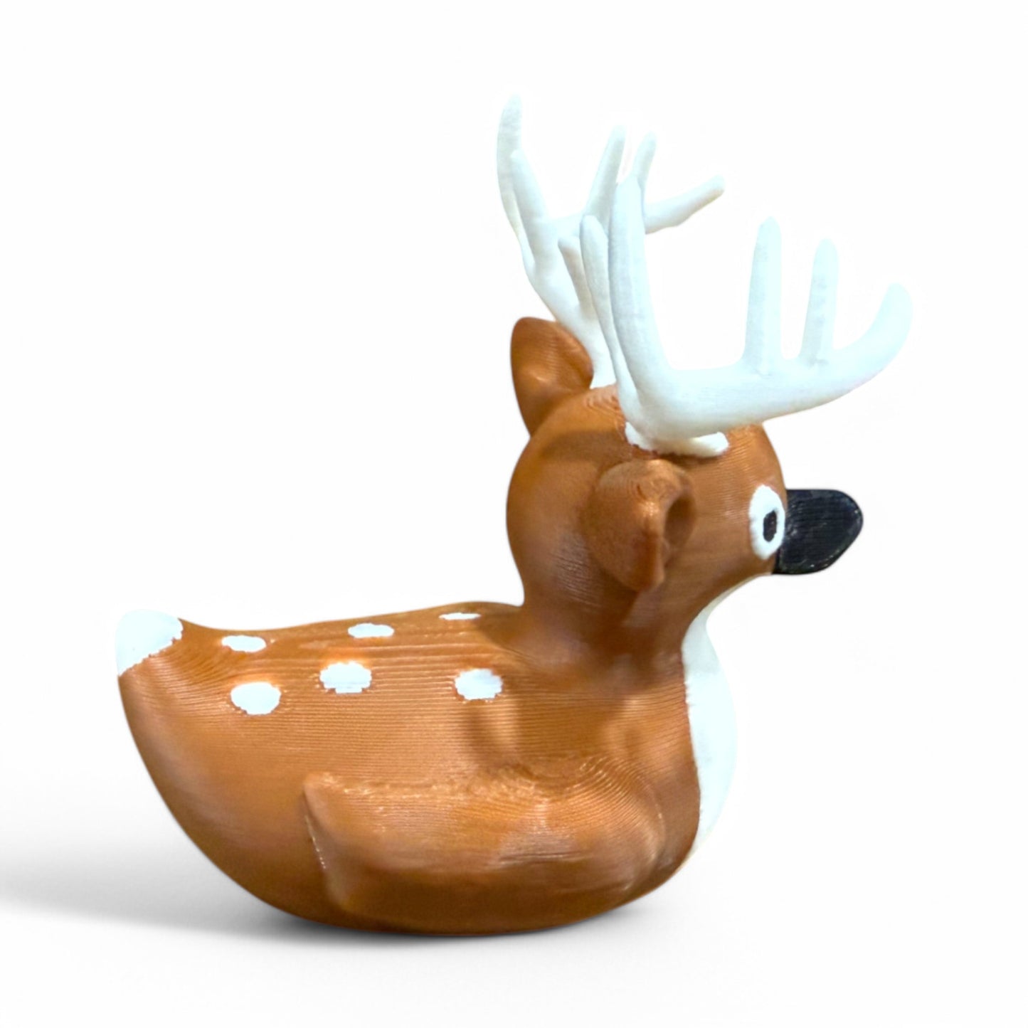 White Tailed Deer / Buck Duck 3D-Printed Duck - Jeep Accessory - Rubber Duck - Great for ducking
