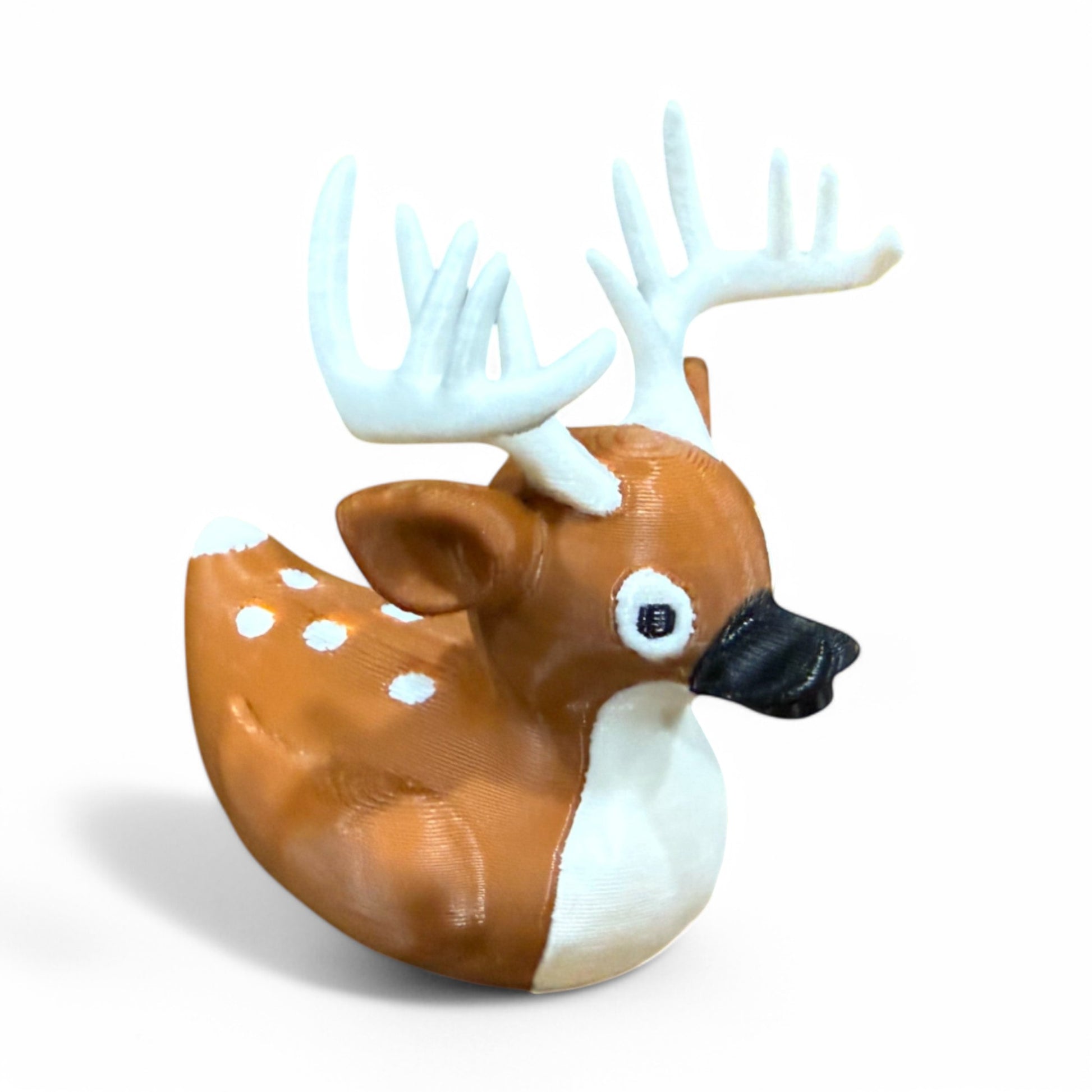 White Tailed Deer / Buck Duck 3D-Printed Duck - Jeep Accessory - Rubber Duck - Great for ducking