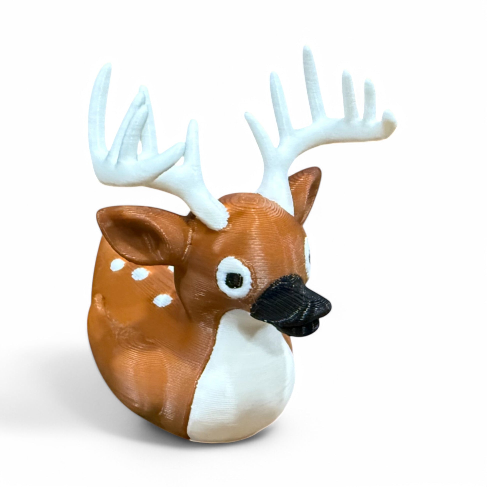 White Tailed Deer / Buck Duck 3D-Printed Duck - Jeep Accessory - Rubber Duck - Great for ducking