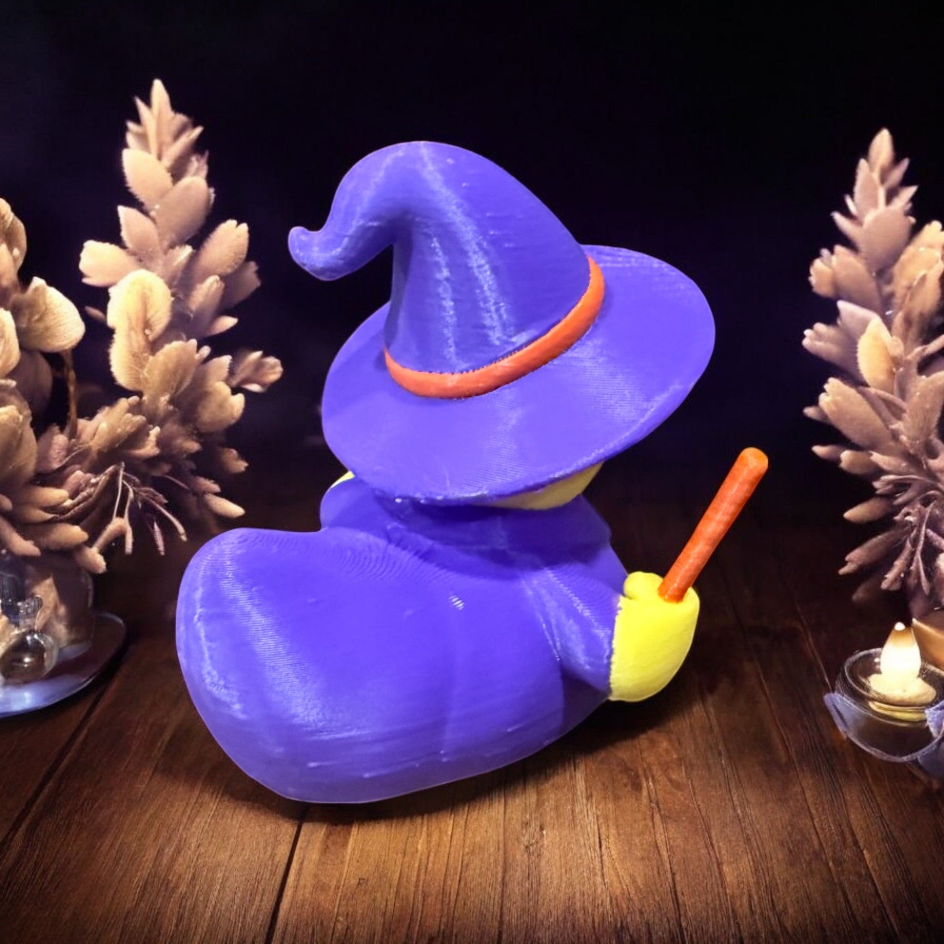 Wizard Duck – 3D-Printed Duck with Magical Staff, Starry Robe & Beard of Wisdom 3D-Printed Duck - Jeep Accessory - Rubber Duck - Great for ducking