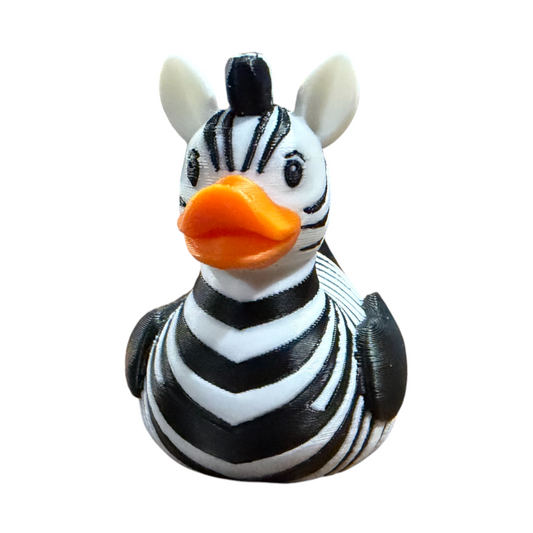 Zebra Duck – Safari Animal Duck Collectible for Jeep Ducking and Gifts 3D-Printed Duck - Jeep Accessory - Rubber Duck - Great for ducking